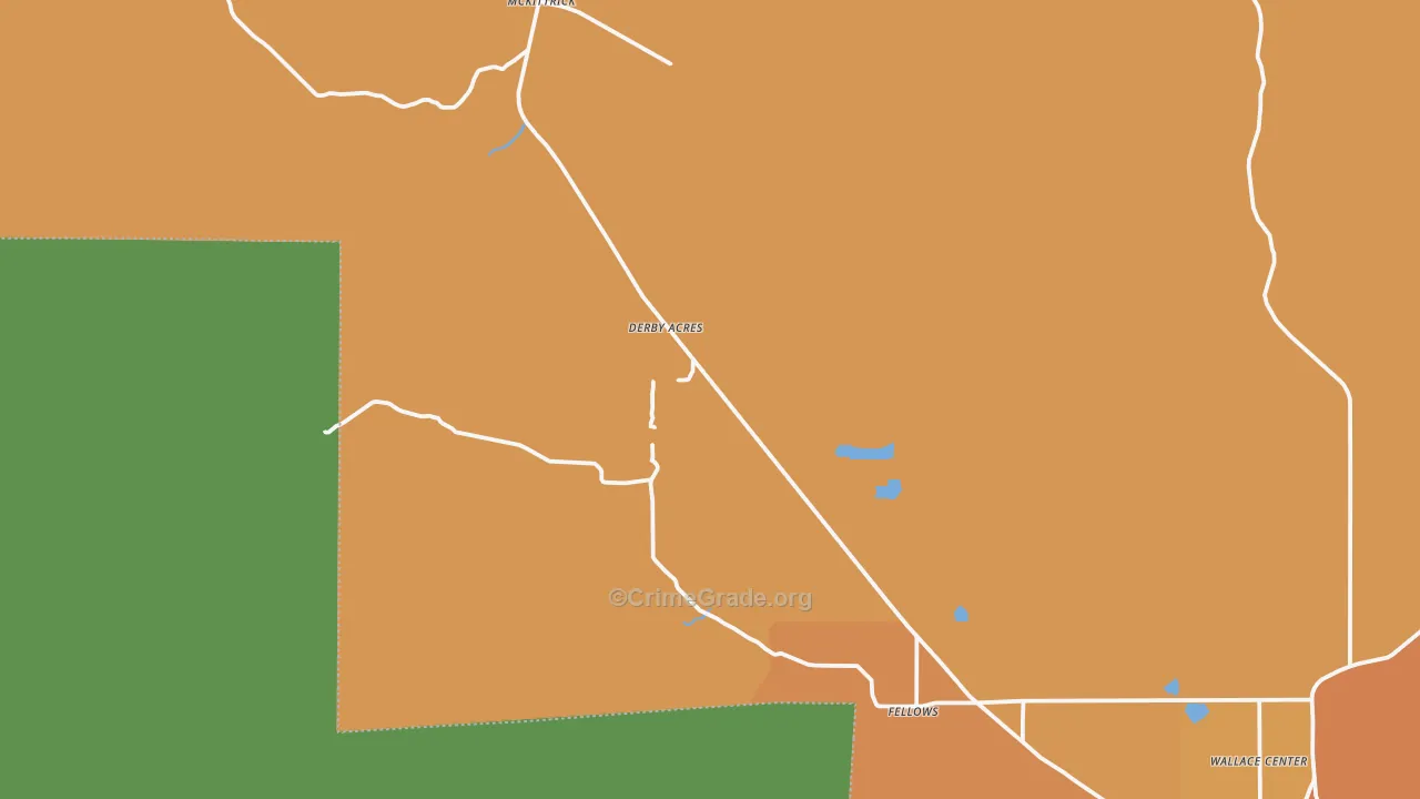 Fellows, CA Map of Vandalism Rates