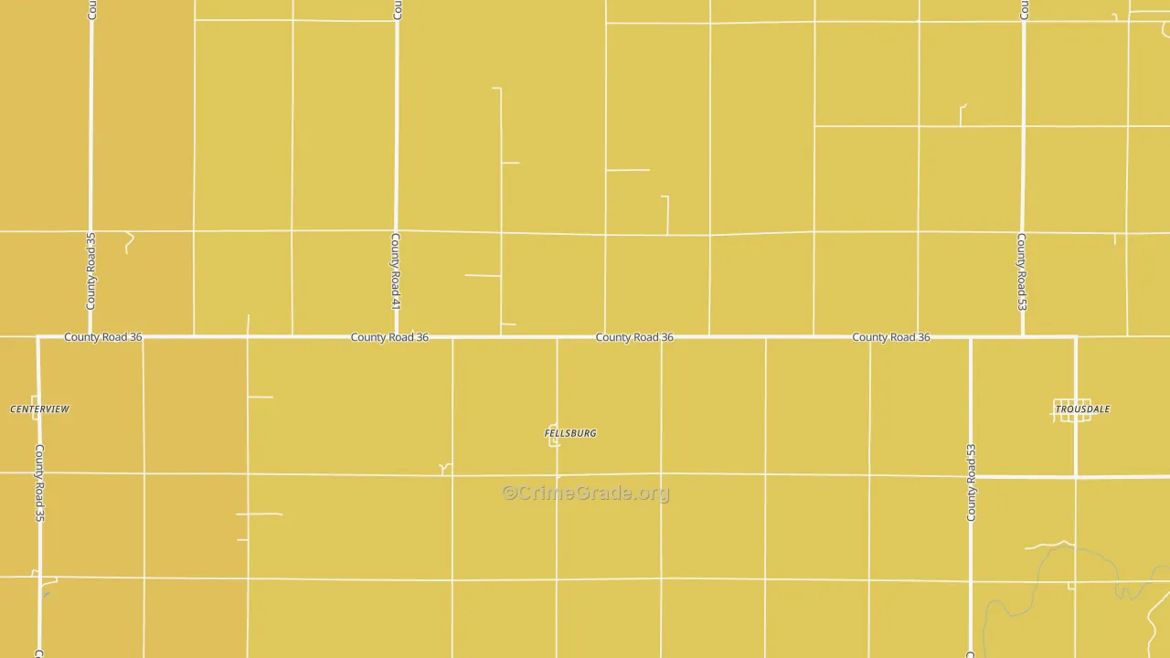 Fellsburg, KS Map of Vandalism Rates