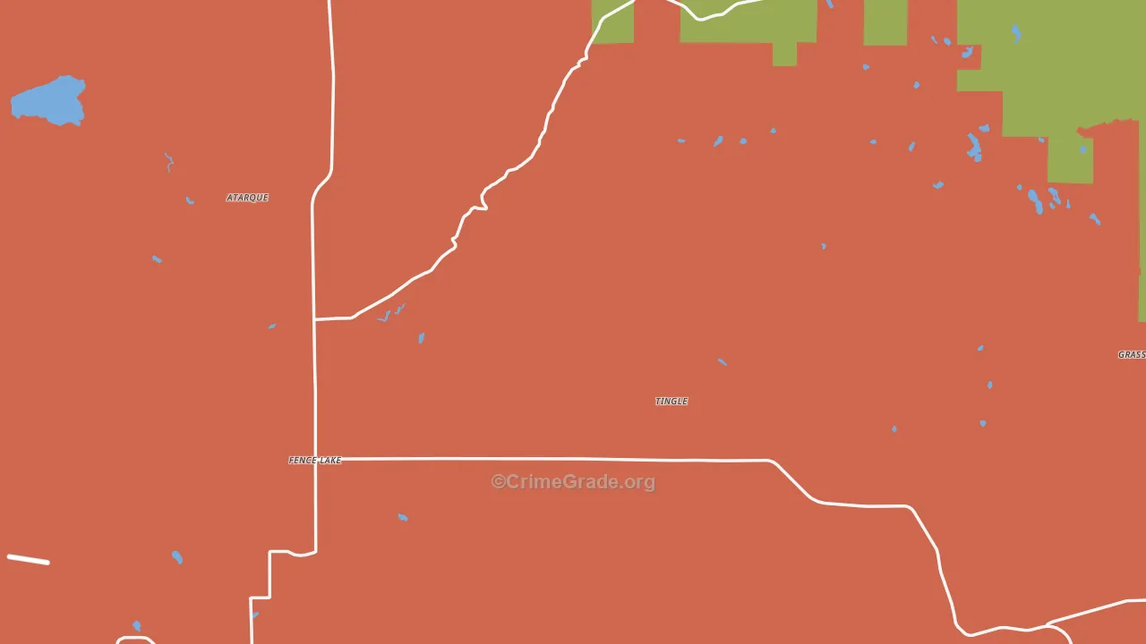 Fence Lake, NM Map of Vandalism Rates