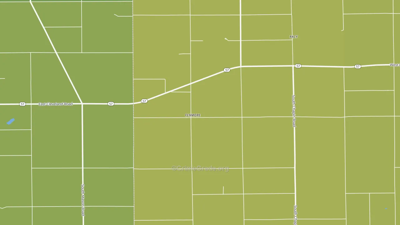 Fenmore, MI Map of Vandalism Rates