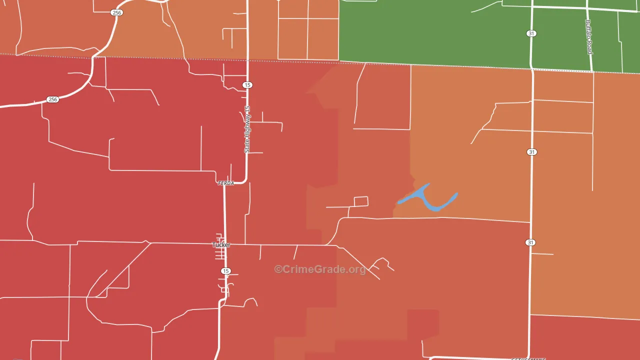 Ferda, AR Map of Vandalism Rates
