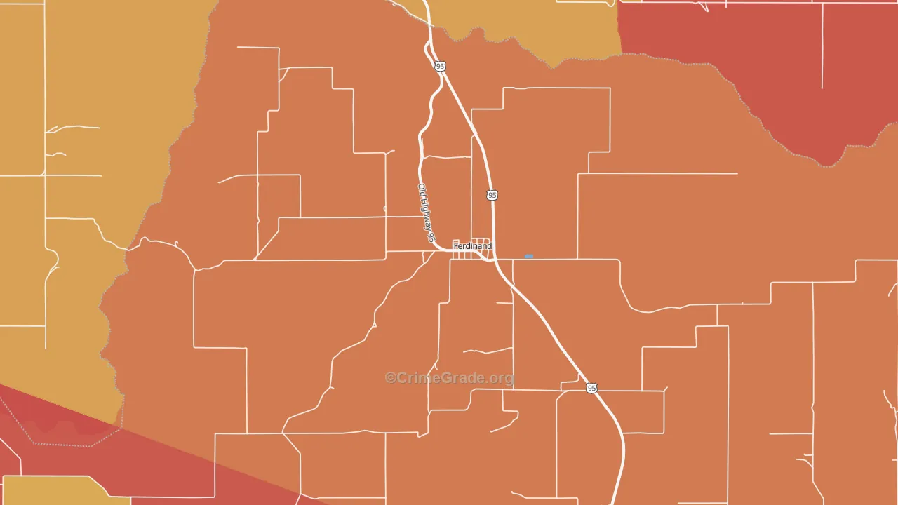 Ferdinand, ID Map of Vandalism Rates