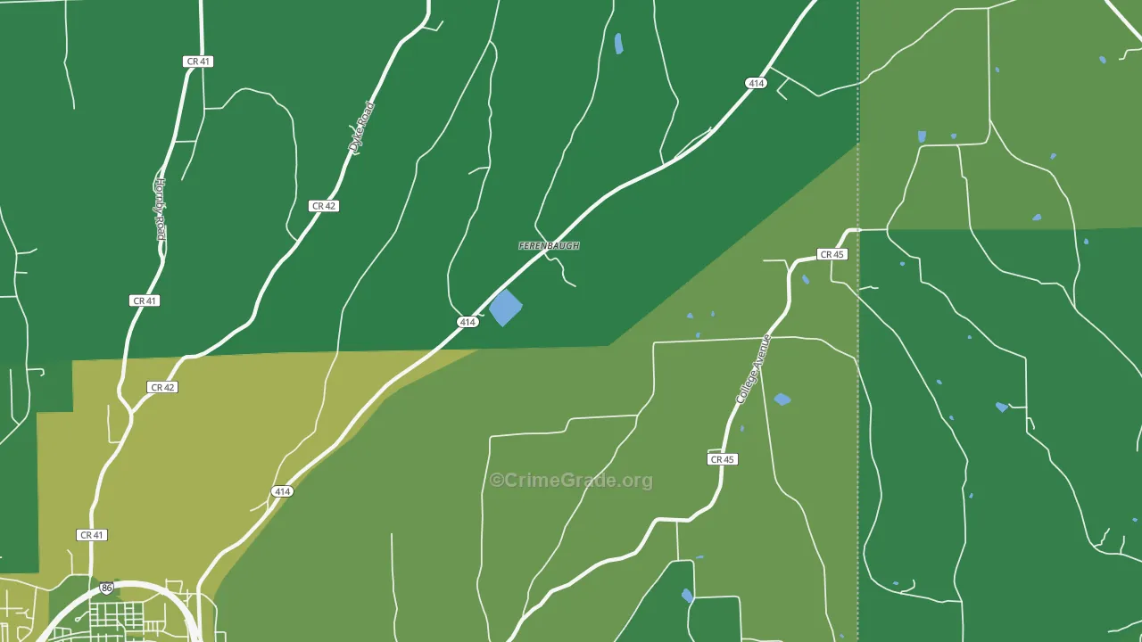 Ferenbaugh, NY Map of Vandalism Rates