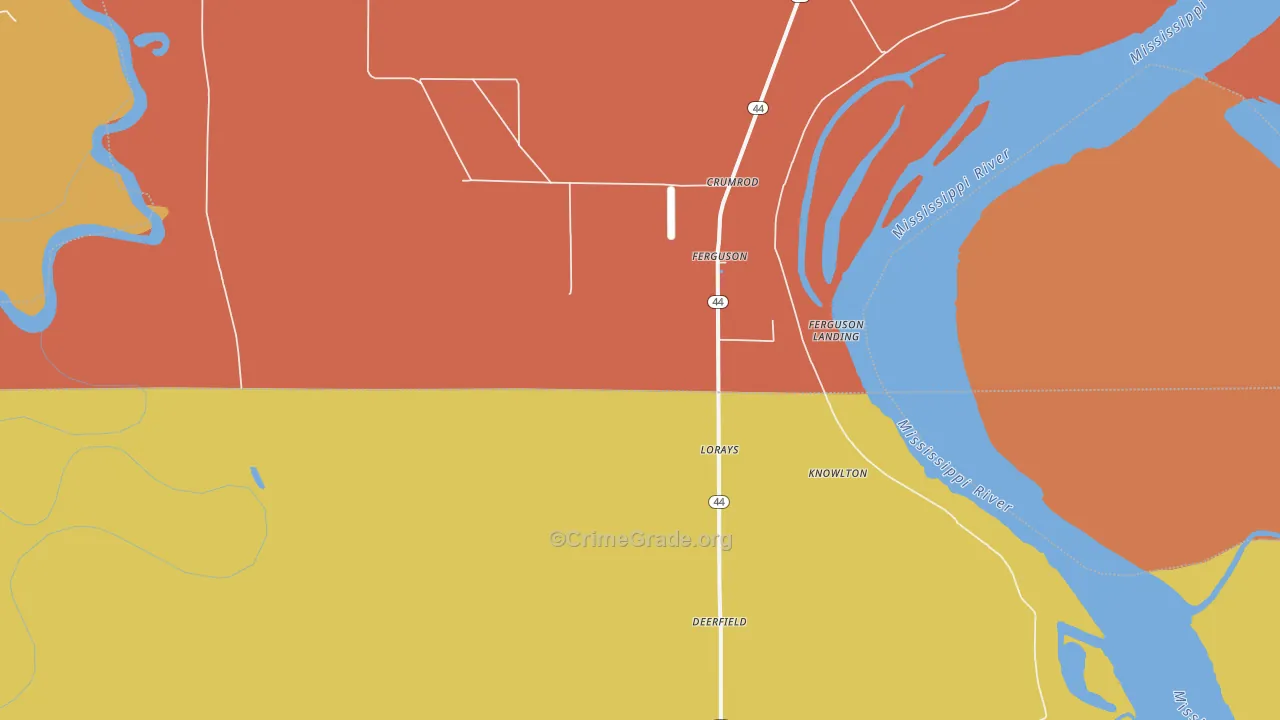 Ferguson, AR Map of Vandalism Rates