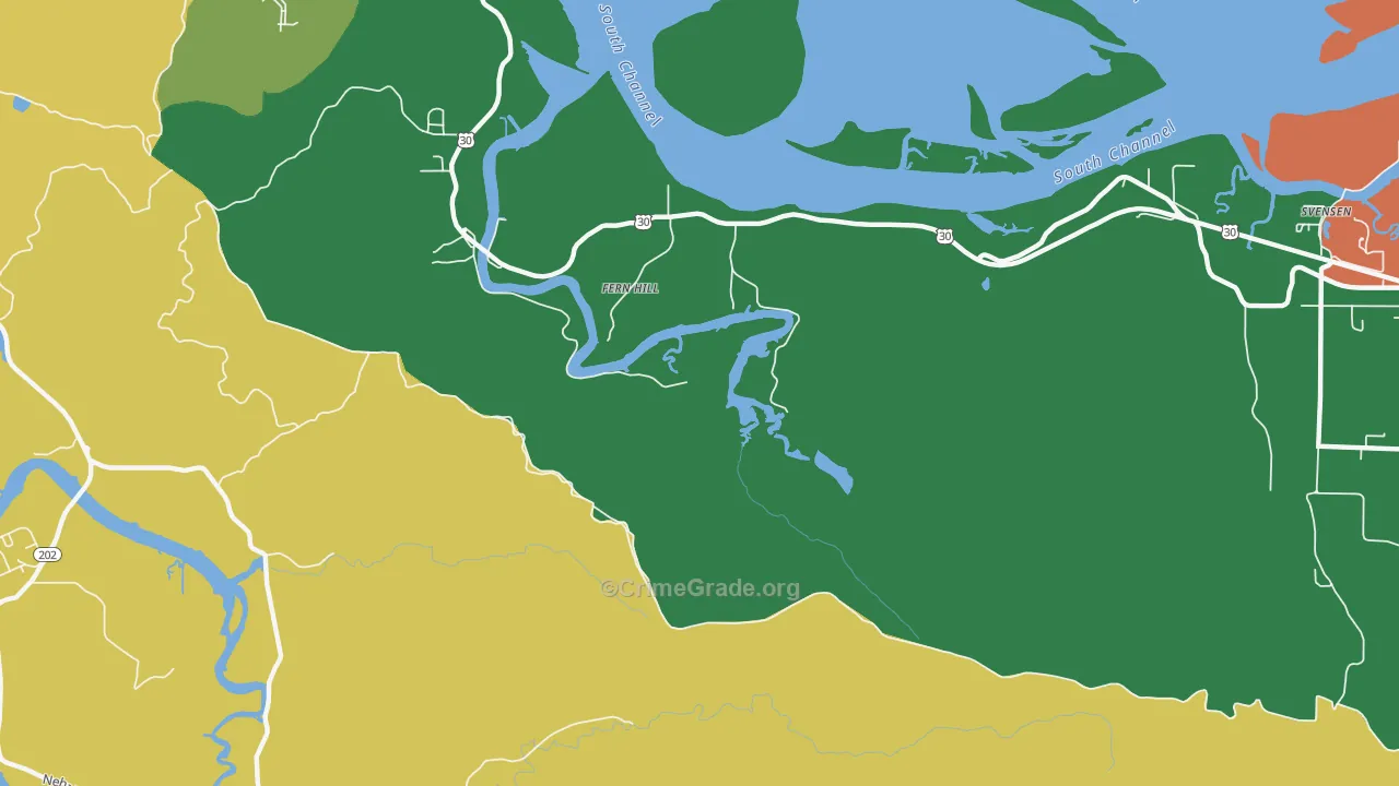 Fern Hill, OR Map of Vandalism Rates