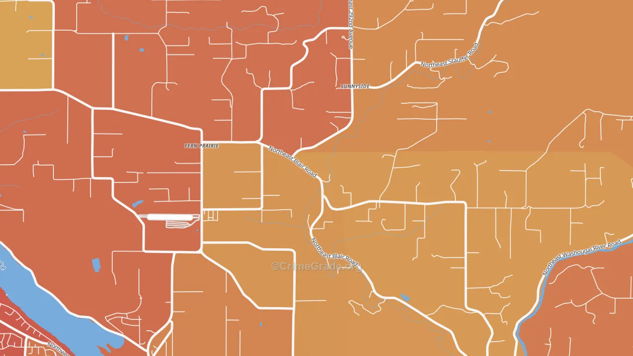 Fern Prairie, WA Map of Vandalism Rates