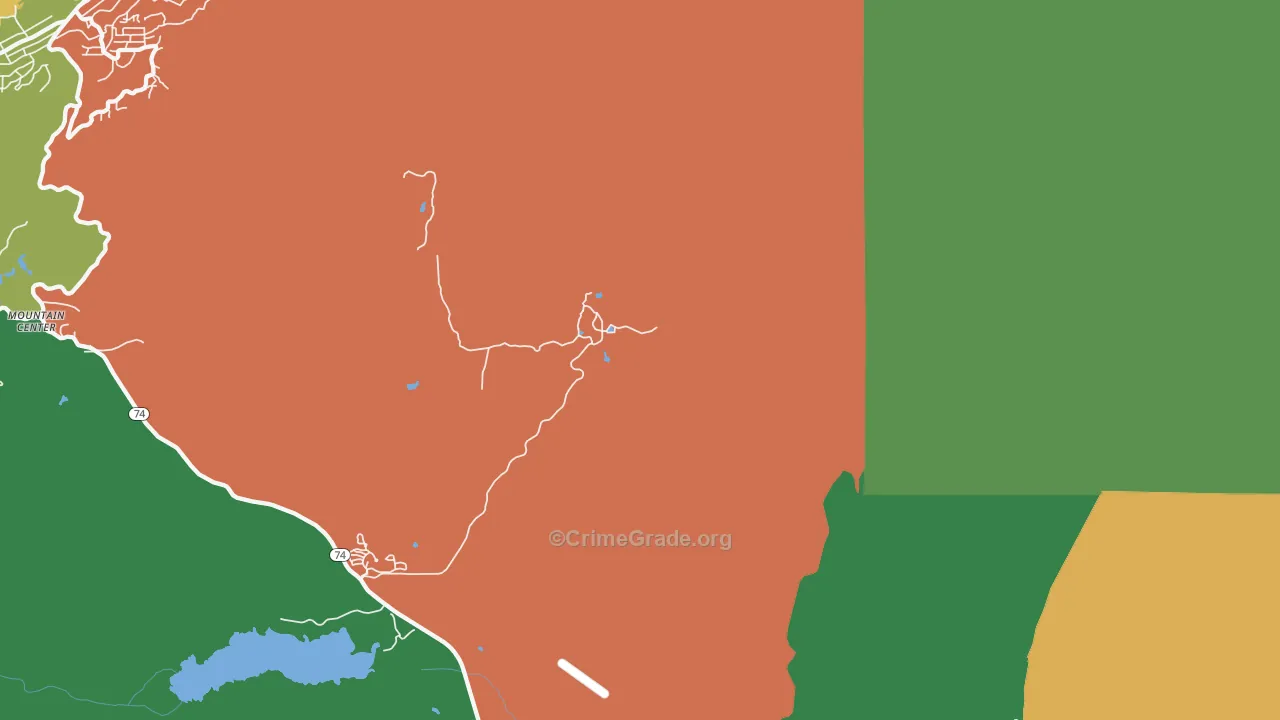 Fern Valley, CA Map of Vandalism Rates