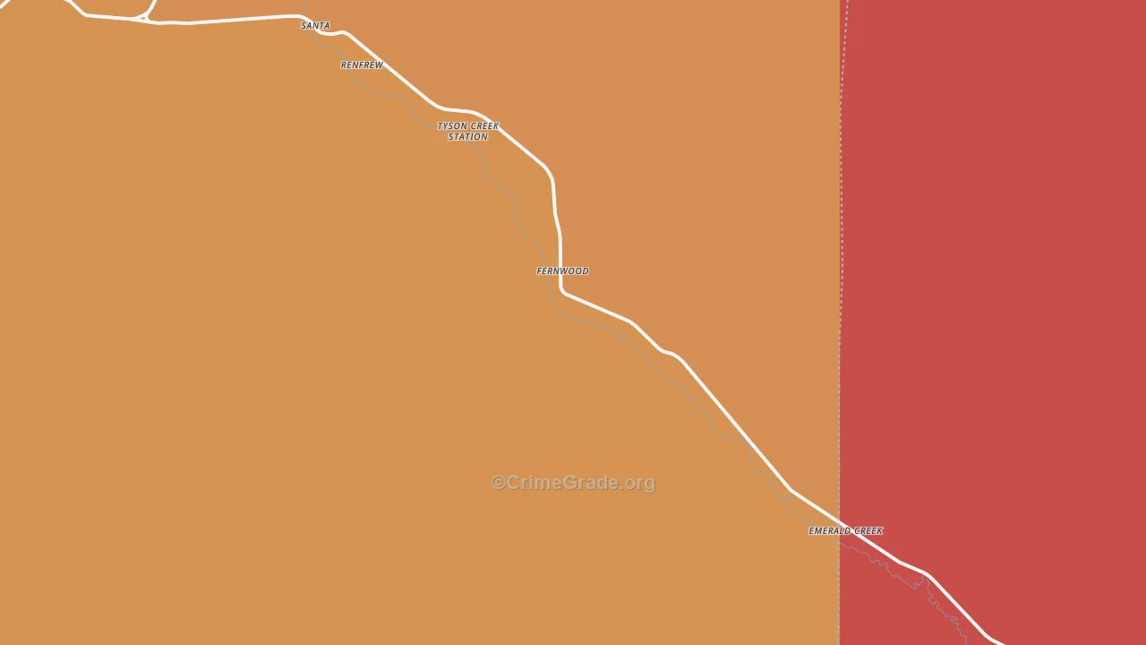 Fernwood, ID Map of Vandalism Rates