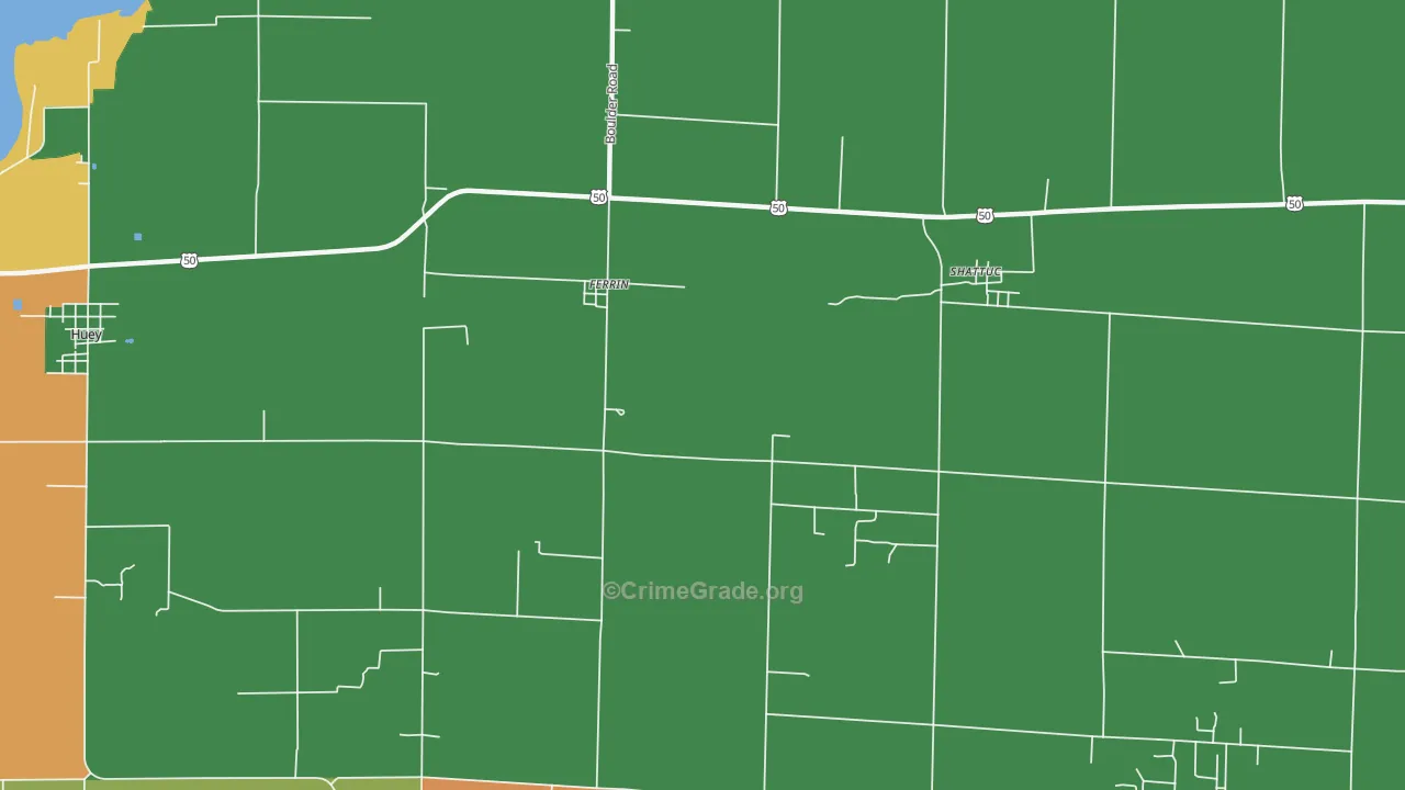 Ferrin, IL Map of Vandalism Rates