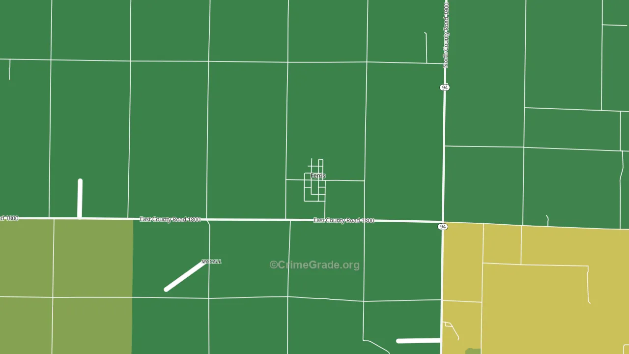 Ferris, IL Map of Vandalism Rates