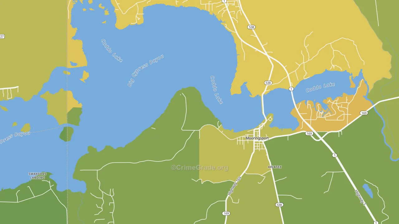 Ferry Lake, LA Map of Vandalism Rates