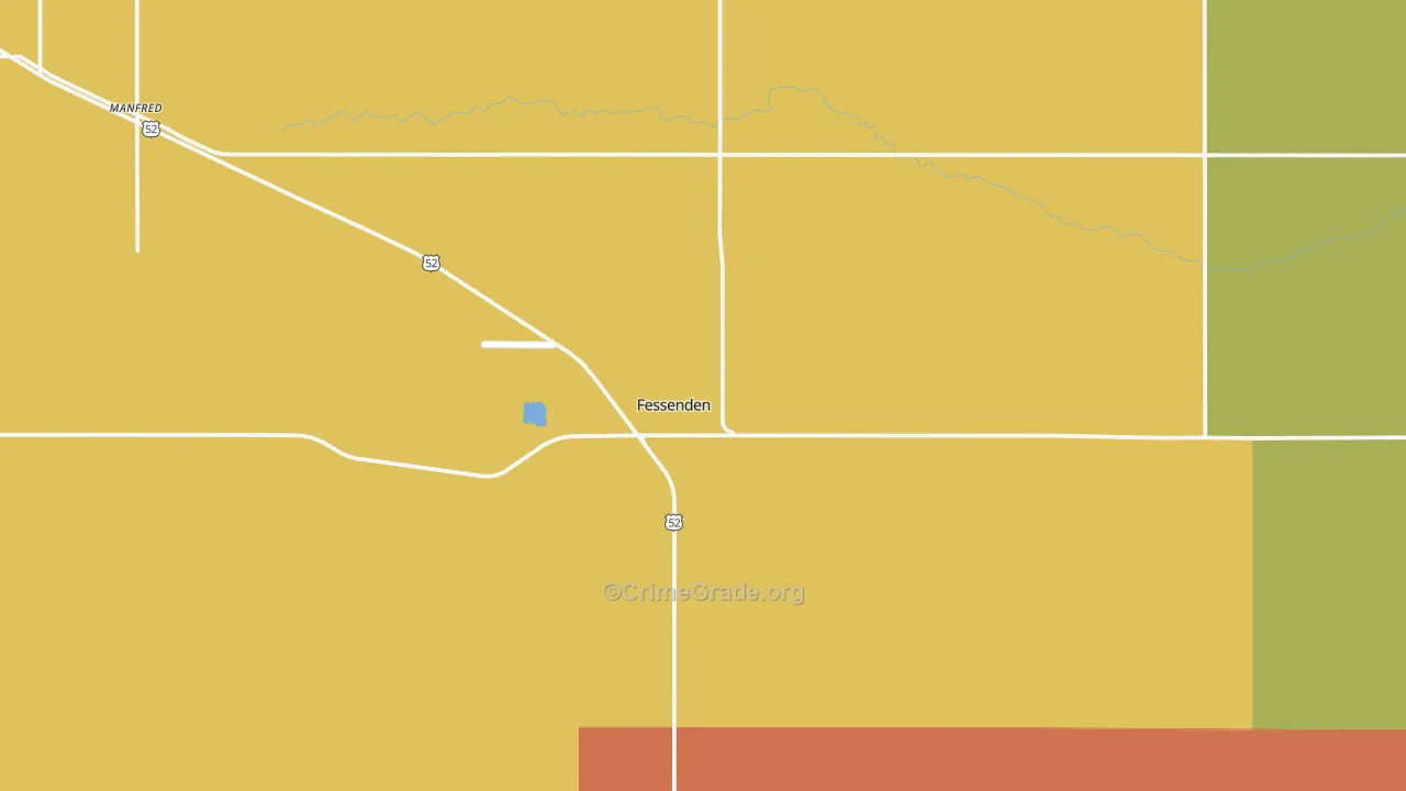 Fessenden, ND Map of Vandalism Rates