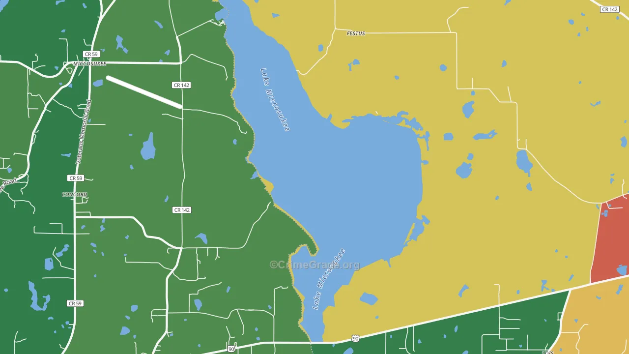 Festus, FL Map of Vandalism Rates