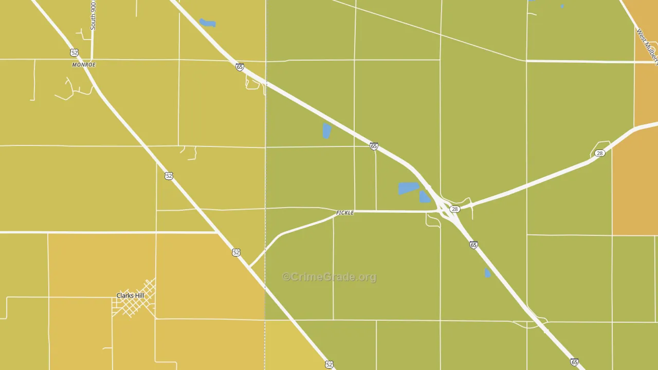 Fickle, IN Map of Vandalism Rates