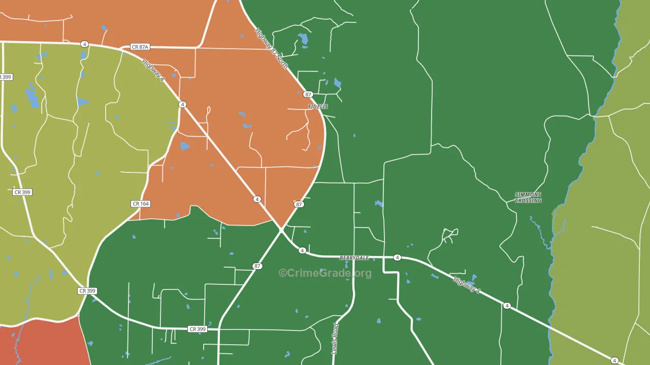 Fidelis, FL Map of Vandalism Rates