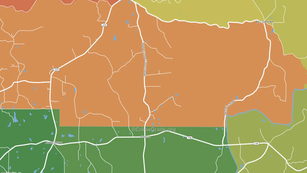 Fidelle, GA Map of Vandalism Rates