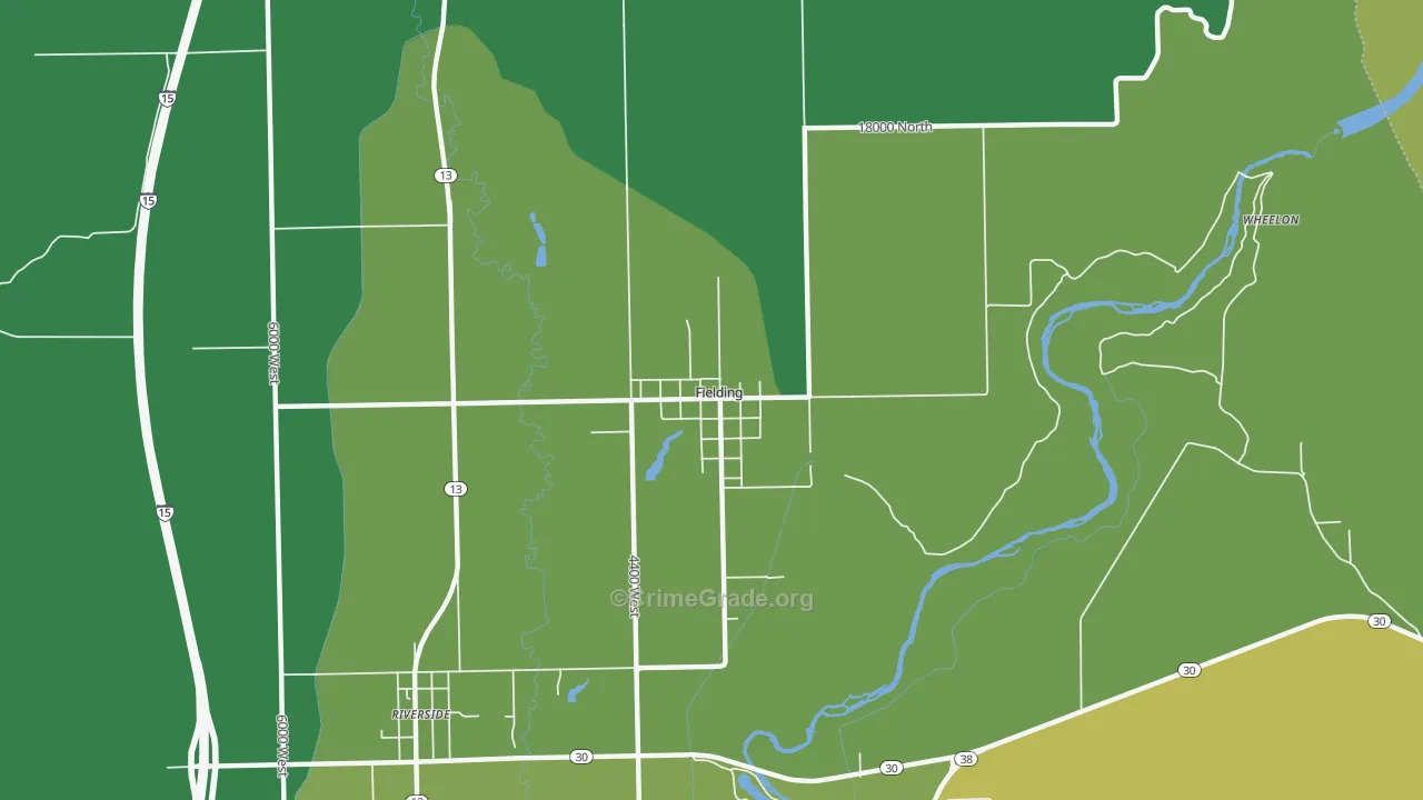 Fielding, UT Map of Vandalism Rates