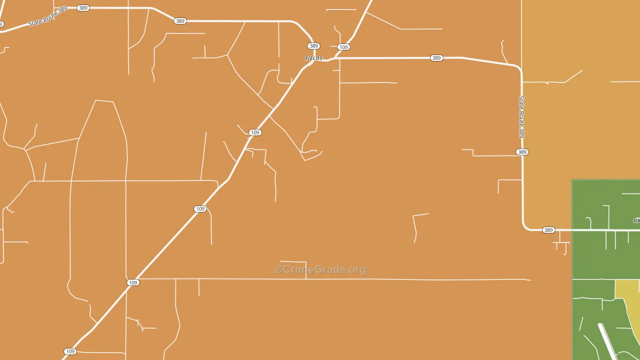 Fields, LA Map of Vandalism Rates
