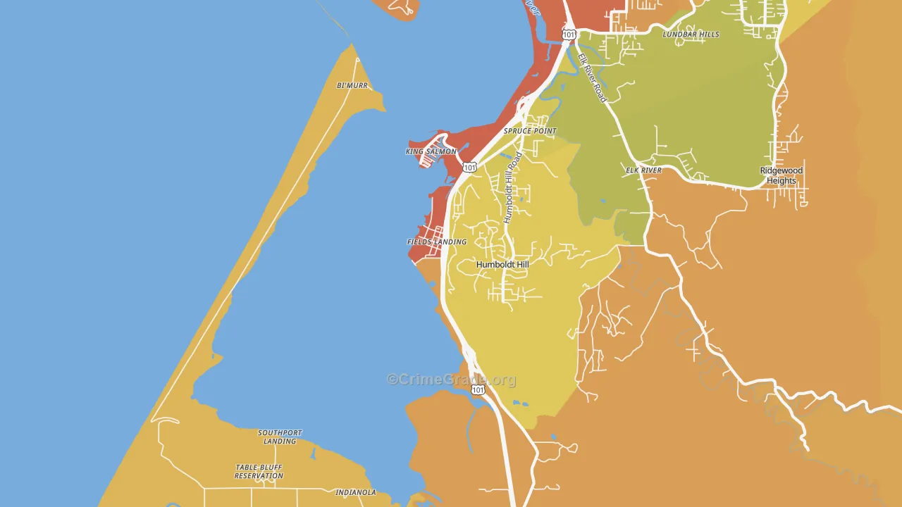 Fields Landing, CA Map of Vandalism Rates