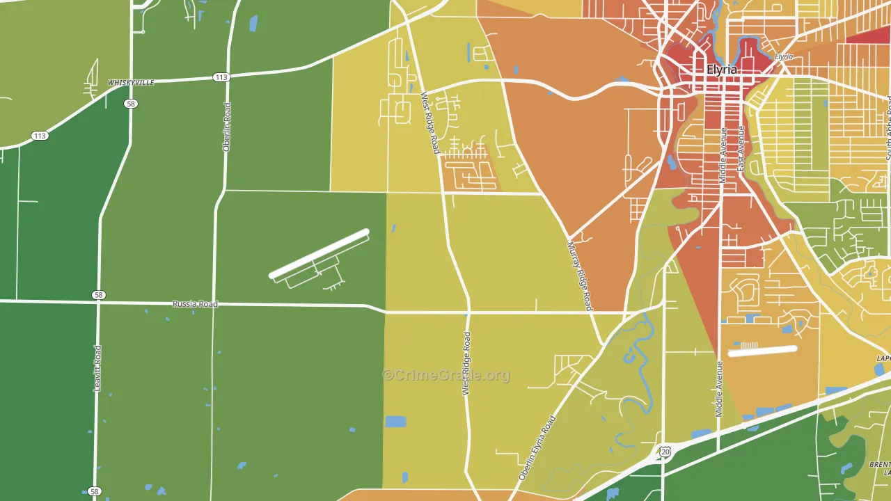 Fields, OH Map of Vandalism Rates