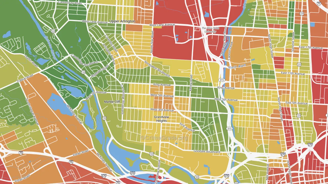 Fifth by Northwest, Columbus, OH Map of Vandalism Rates