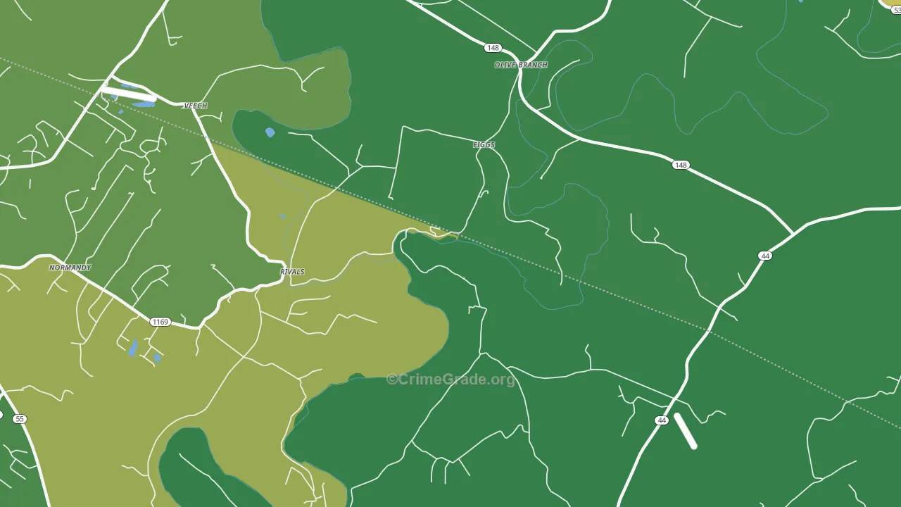 Figg, KY Map of Vandalism Rates