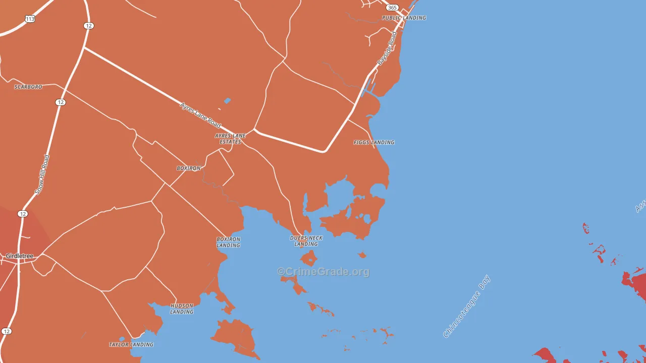 Figgs Landing, MD Map of Vandalism Rates