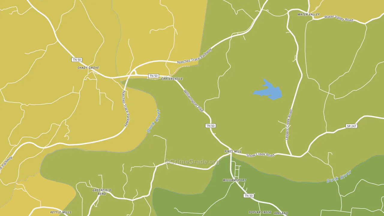 Fikes Mill, TN Map of Vandalism Rates