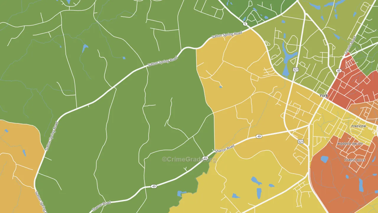 Filbert, SC Map of Vandalism Rates