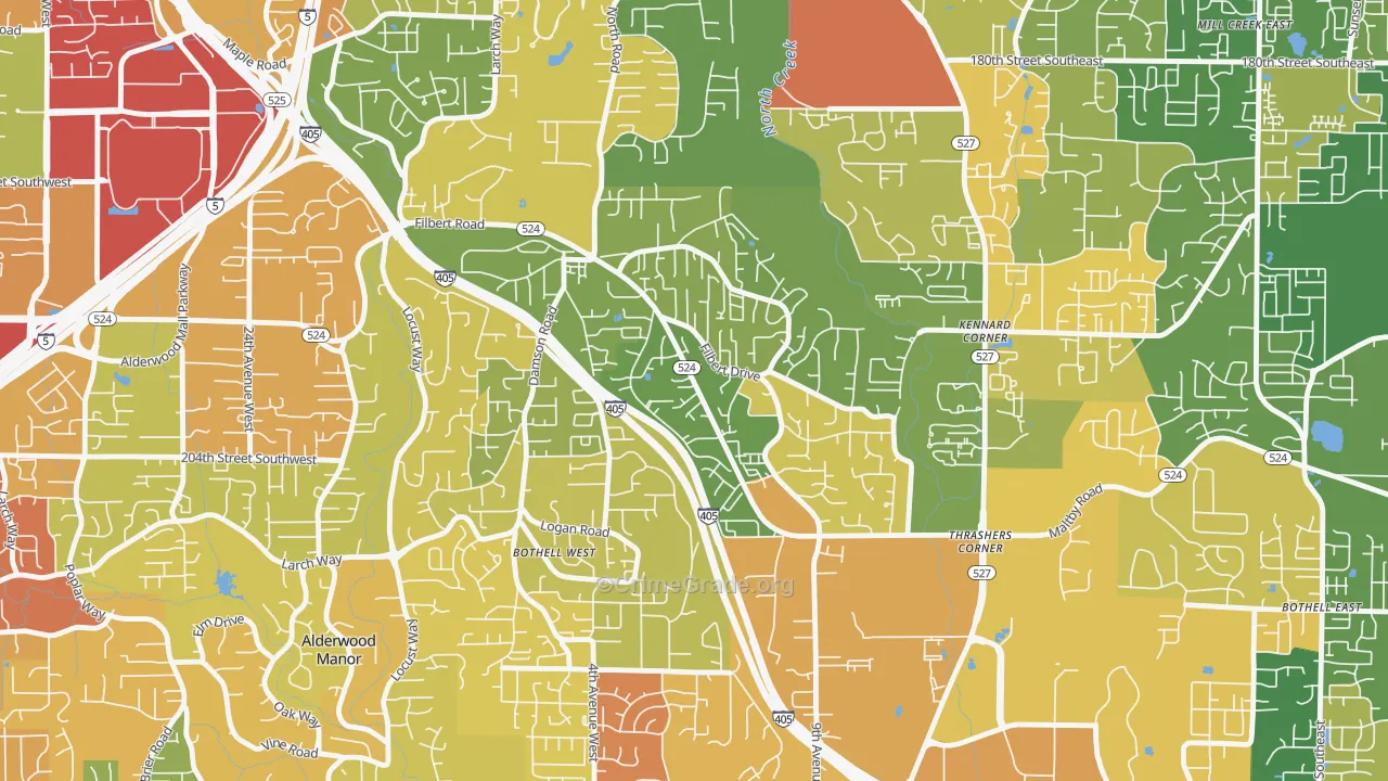 Filbert-Winesap, Bothell West, WA Map of Vandalism Rates