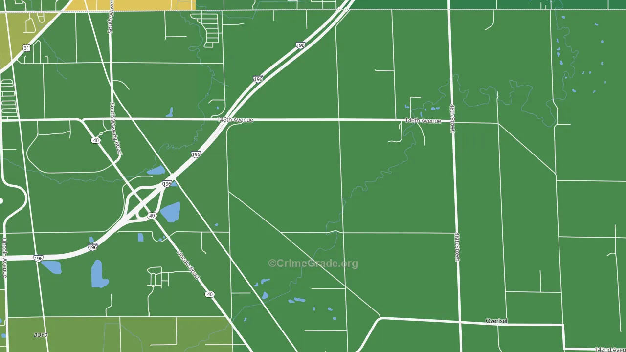Fillmore, MI Map of Vandalism Rates