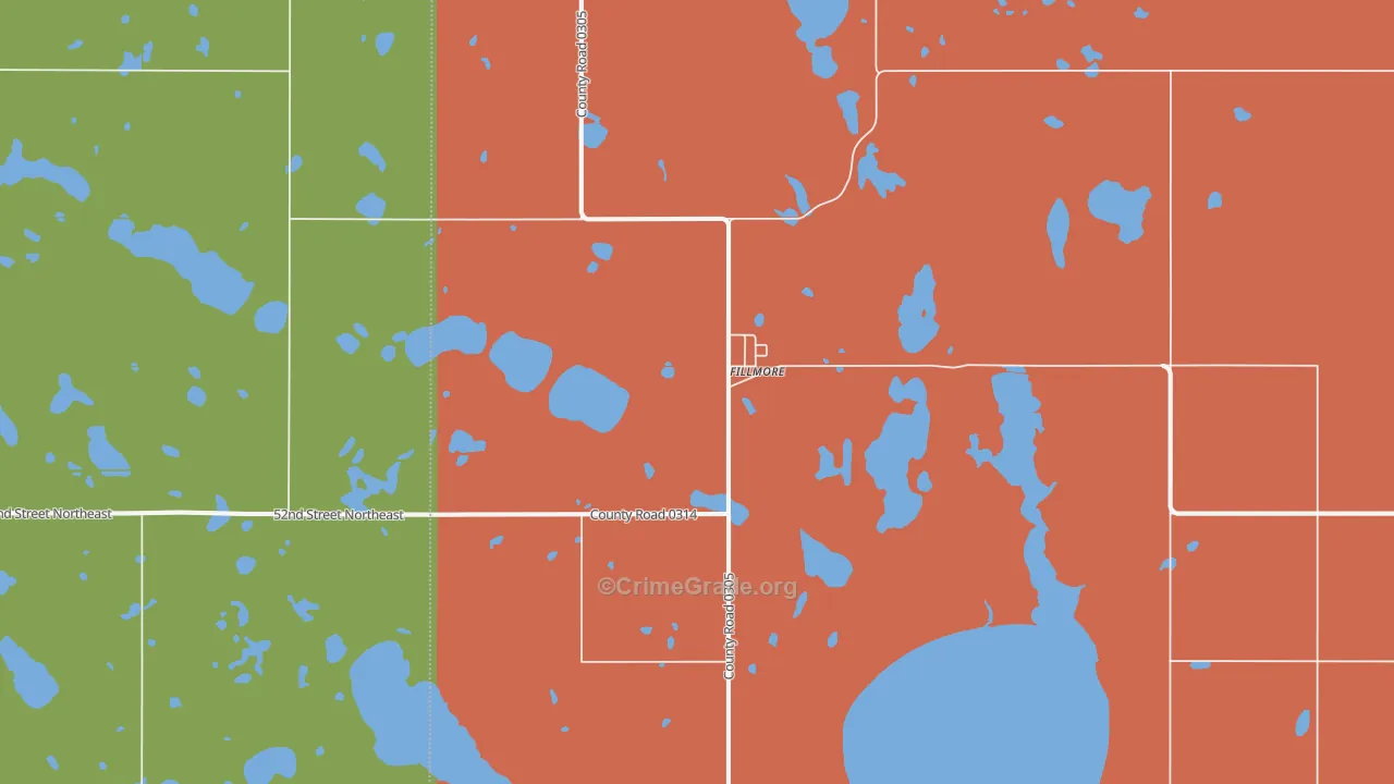 Fillmore, ND Map of Vandalism Rates