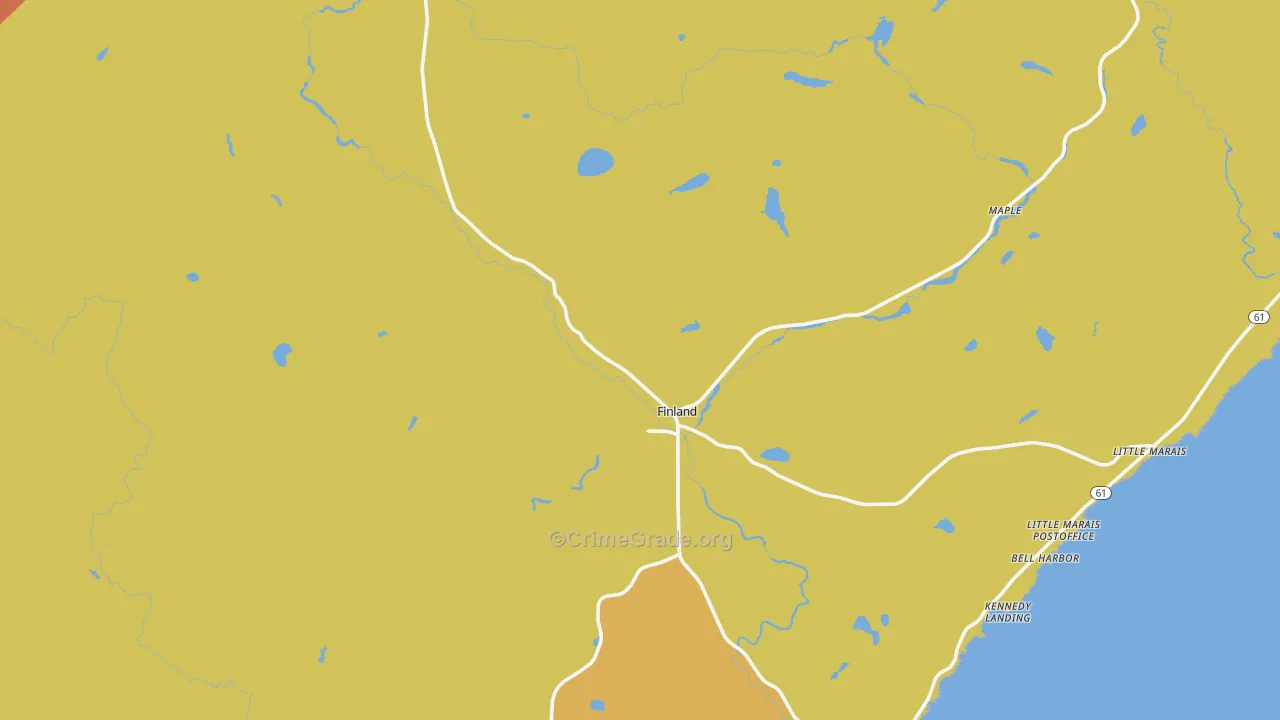 Finland, MN Map of Vandalism Rates