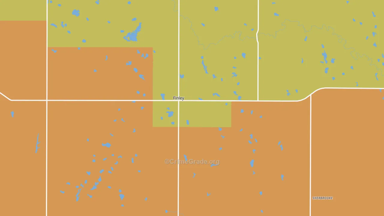 Finley, ND Map of Vandalism Rates