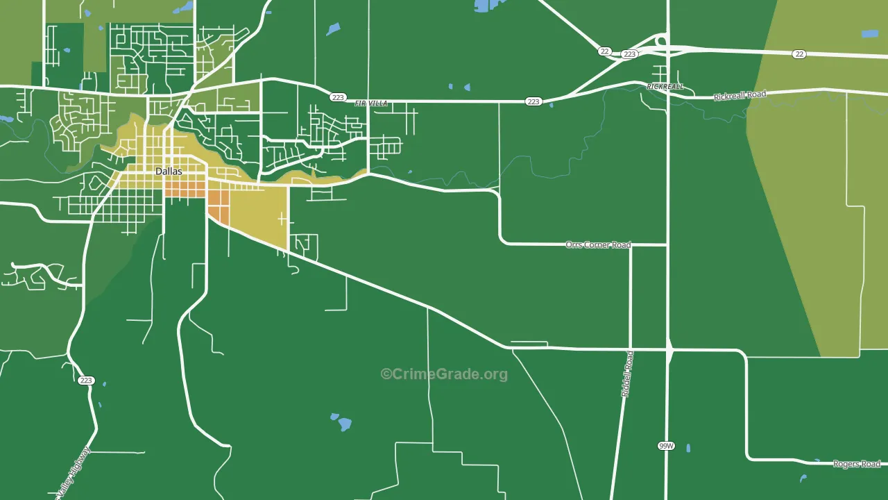 Fir Villa, OR Map of Vandalism Rates