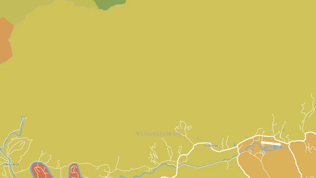 Fires Creek, NC Map of Vandalism Rates