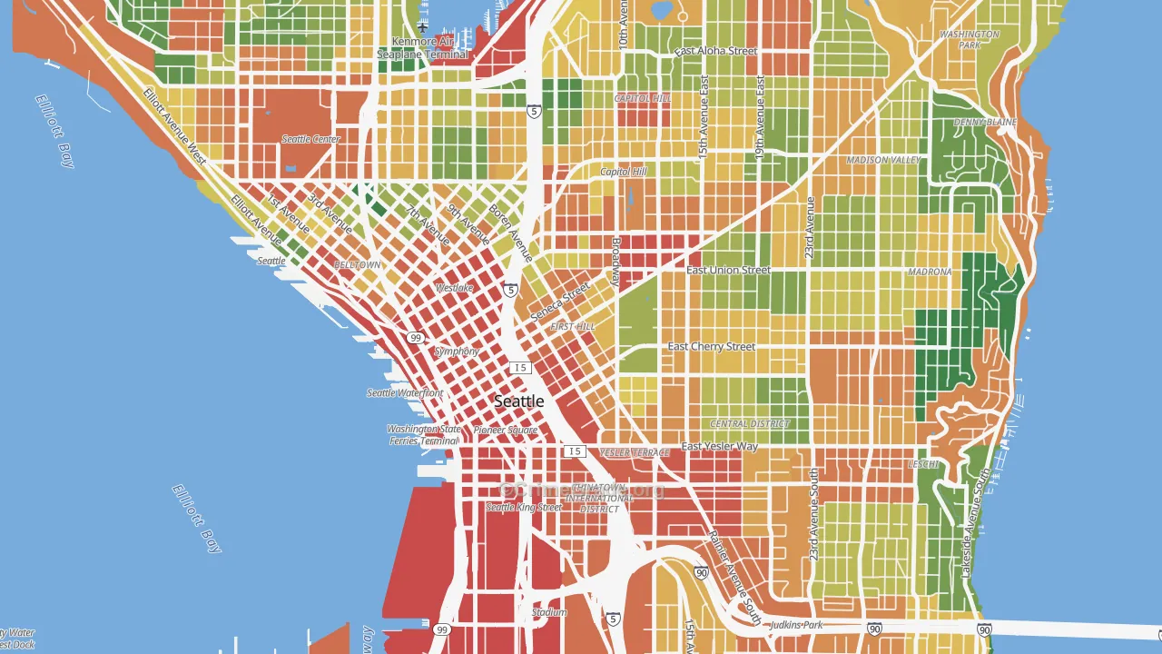 First Hill, Seattle, WA Map of Vandalism Rates