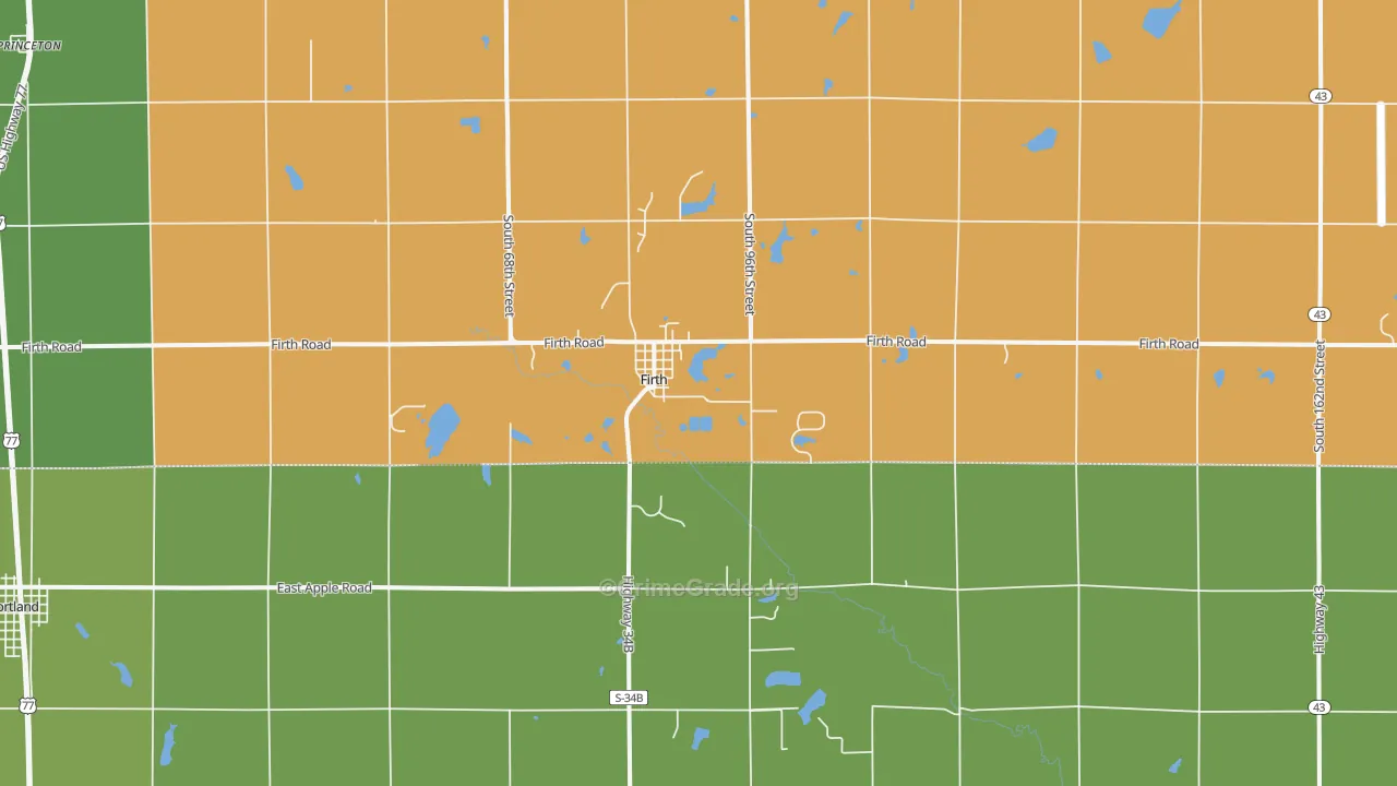 Firth, NE Map of Vandalism Rates
