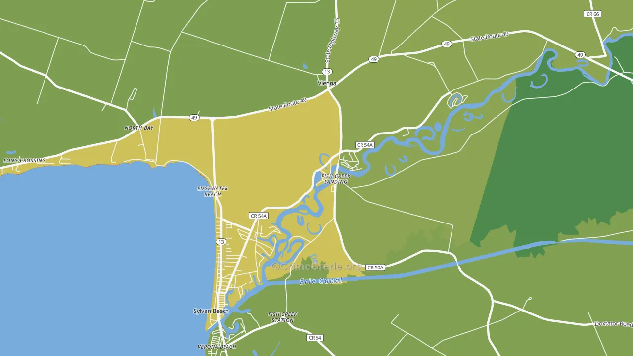 Fish Creek Landing, NY Map of Vandalism Rates