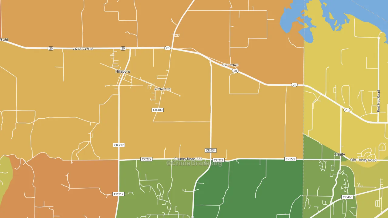 Fish Pond, AL Map of Vandalism Rates