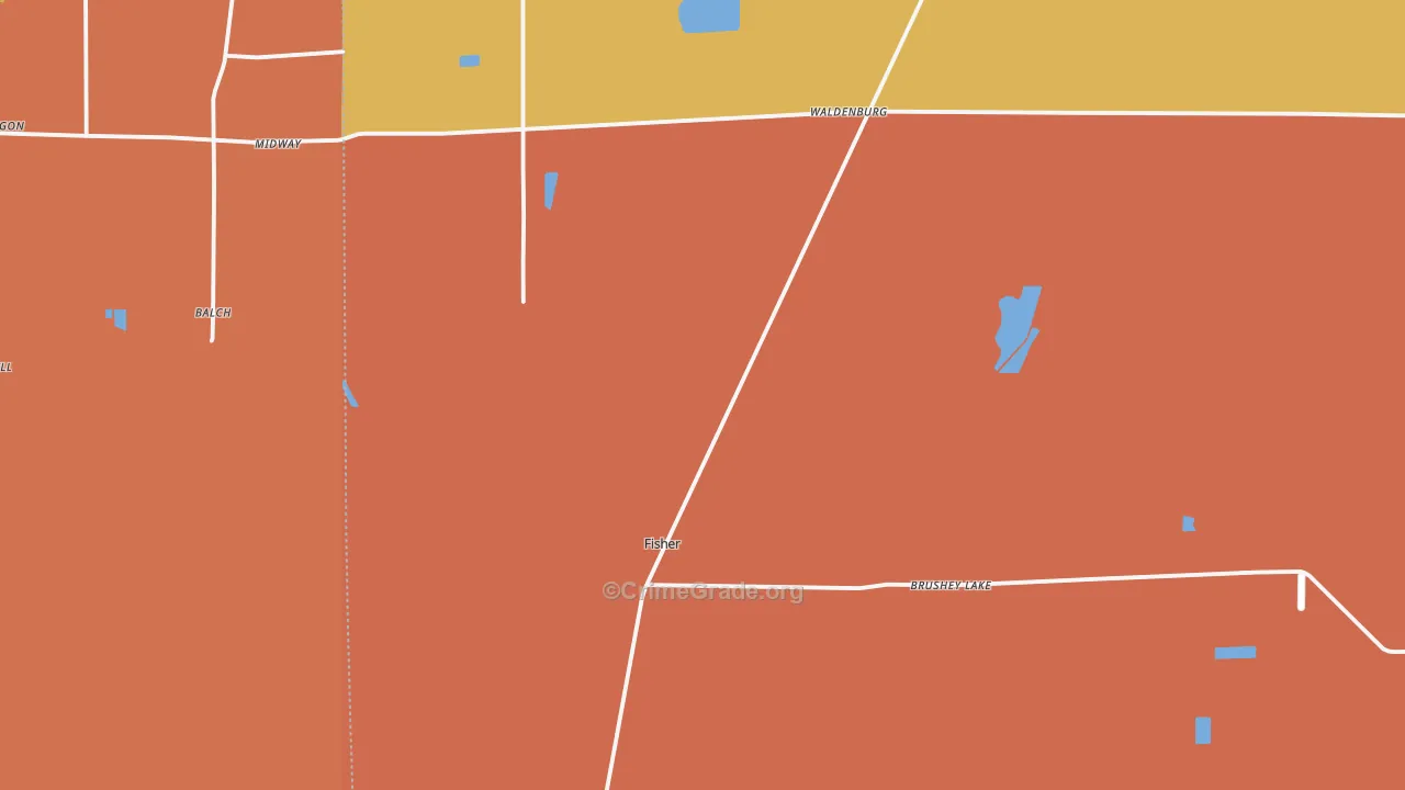 Fisher, AR Map of Vandalism Rates