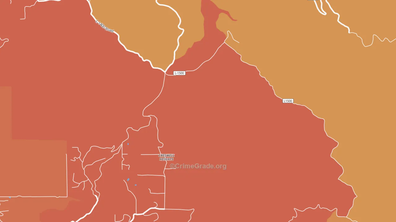 Fisher, WA Map of Vandalism Rates