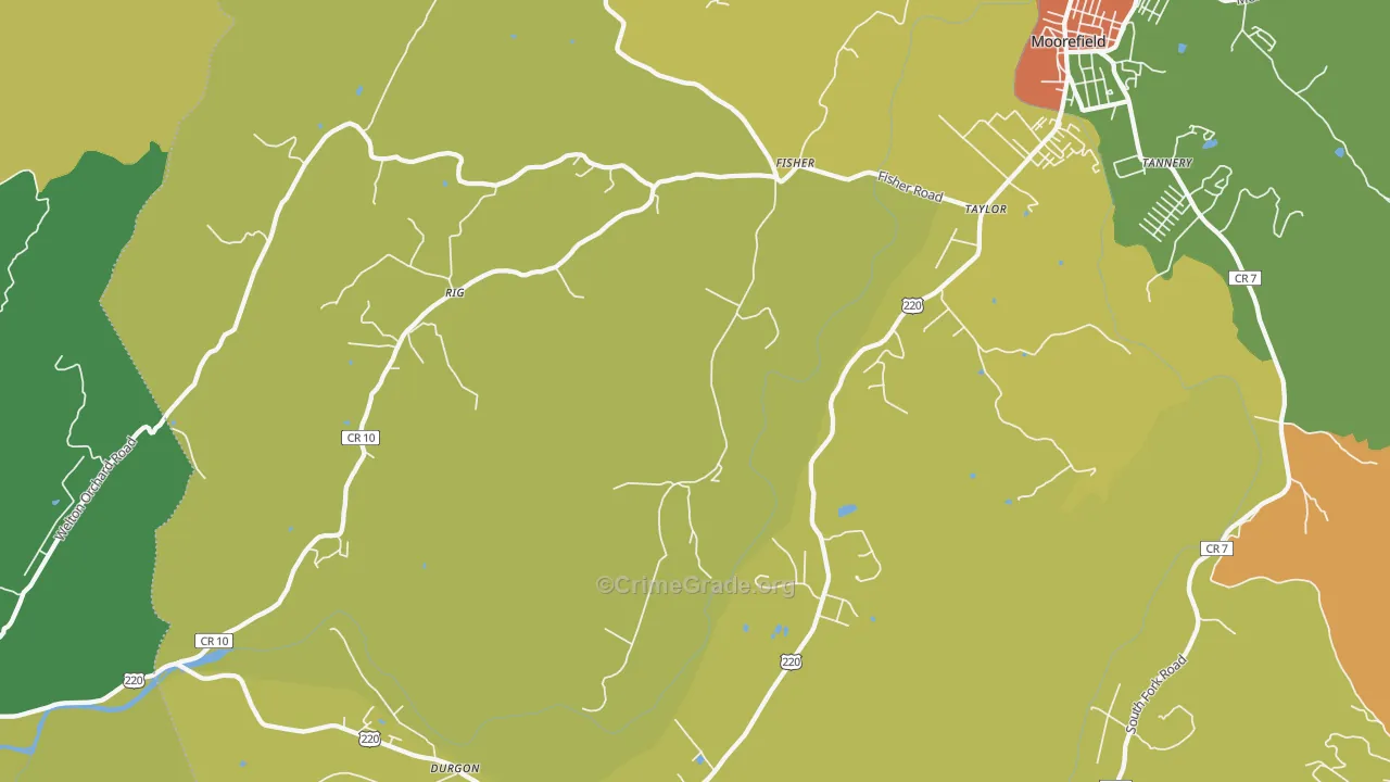 Fisher, WV Map of Vandalism Rates