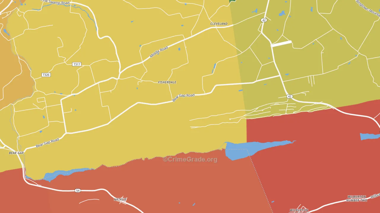 Fisherdale, PA Map of Vandalism Rates