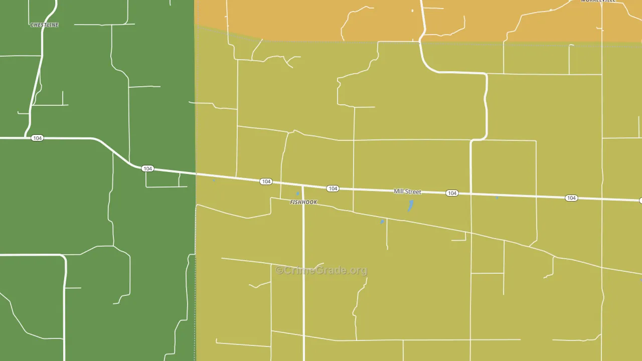 Fishhook, IL Map of Vandalism Rates