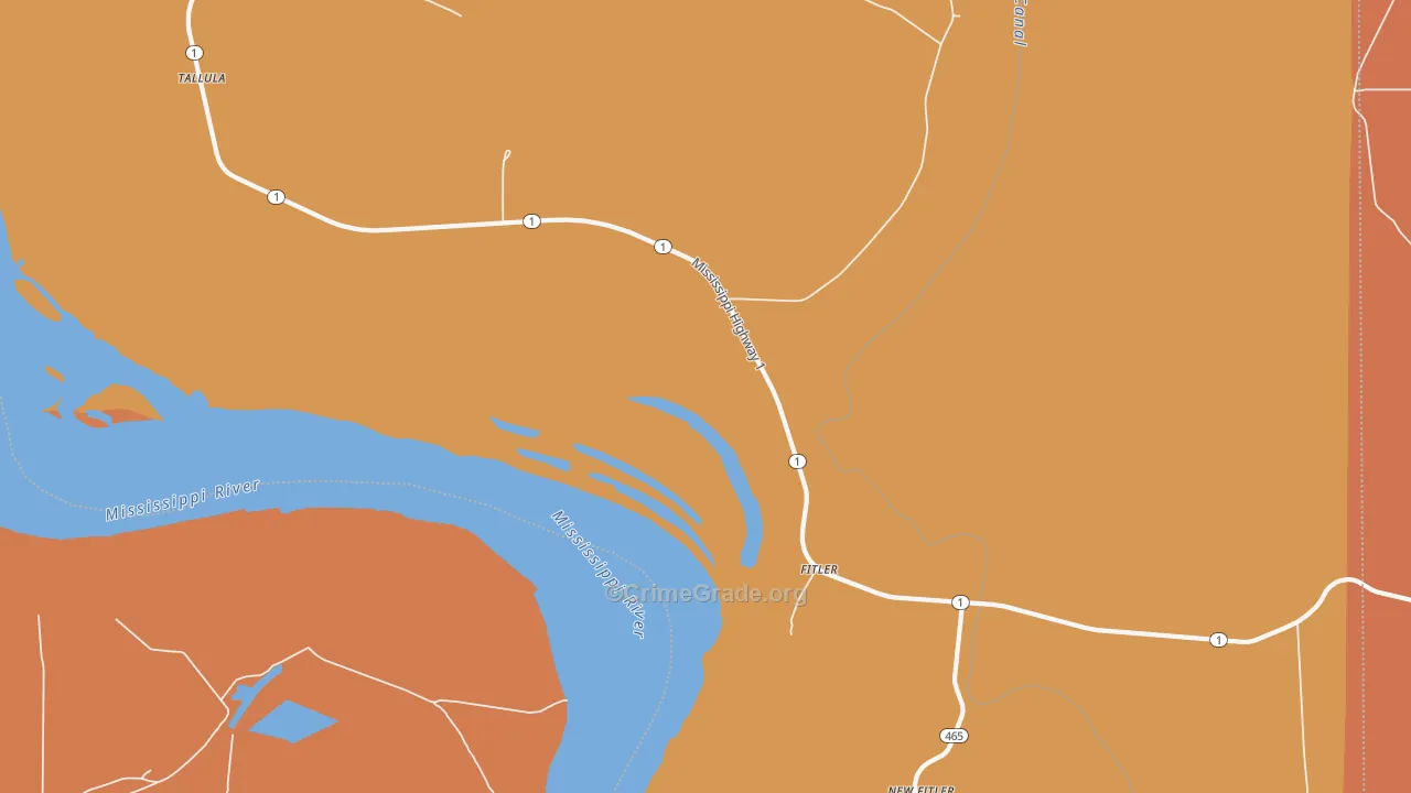 Fitler, MS Map of Vandalism Rates