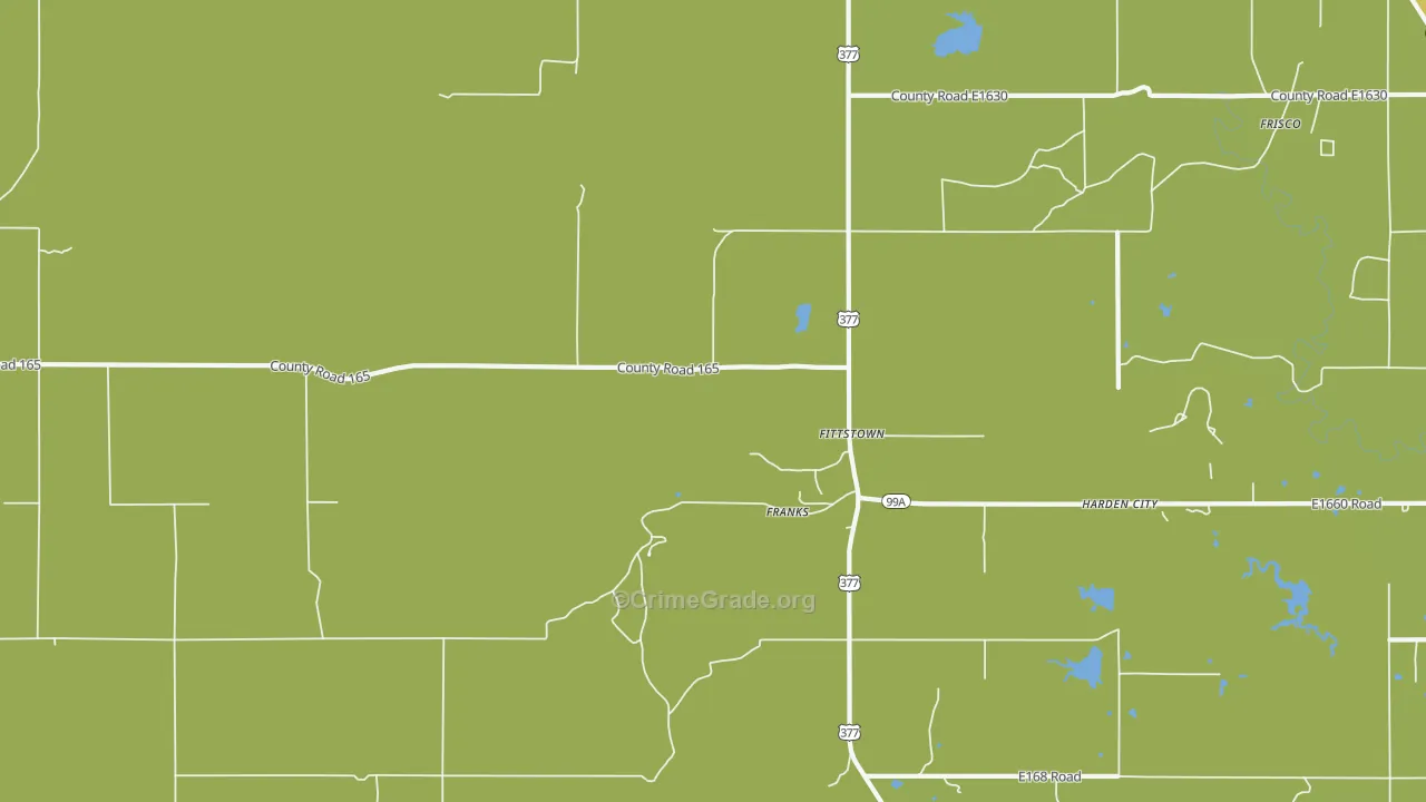 Fittstown, OK Map of Vandalism Rates