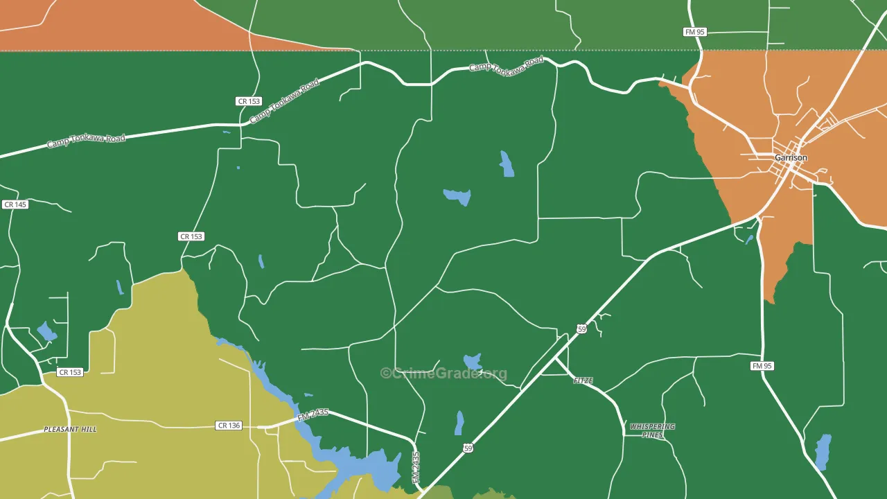 Fitze, TX Map of Vandalism Rates