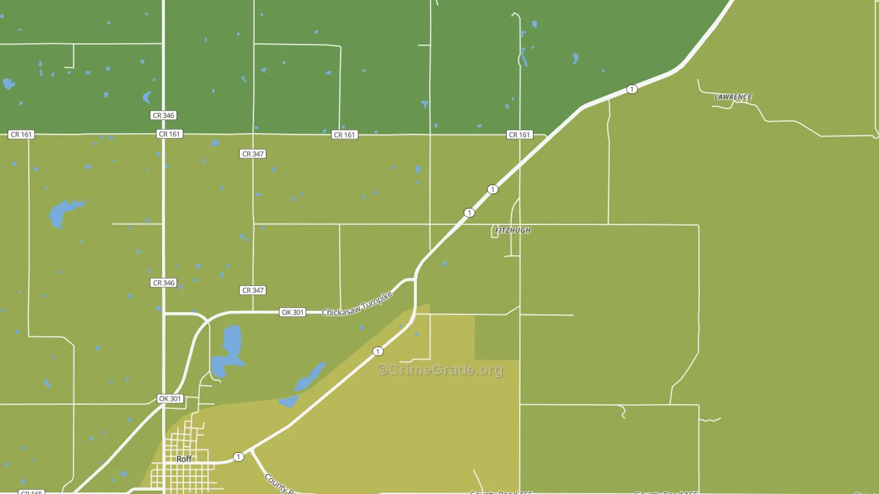 Fitzhugh, OK Map of Vandalism Rates