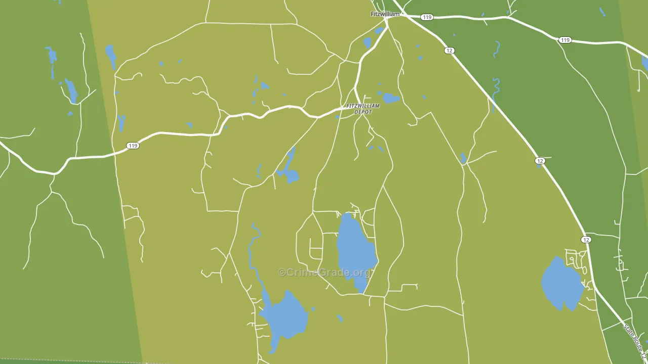 Fitzwilliam Depot, NH Map of Vandalism Rates